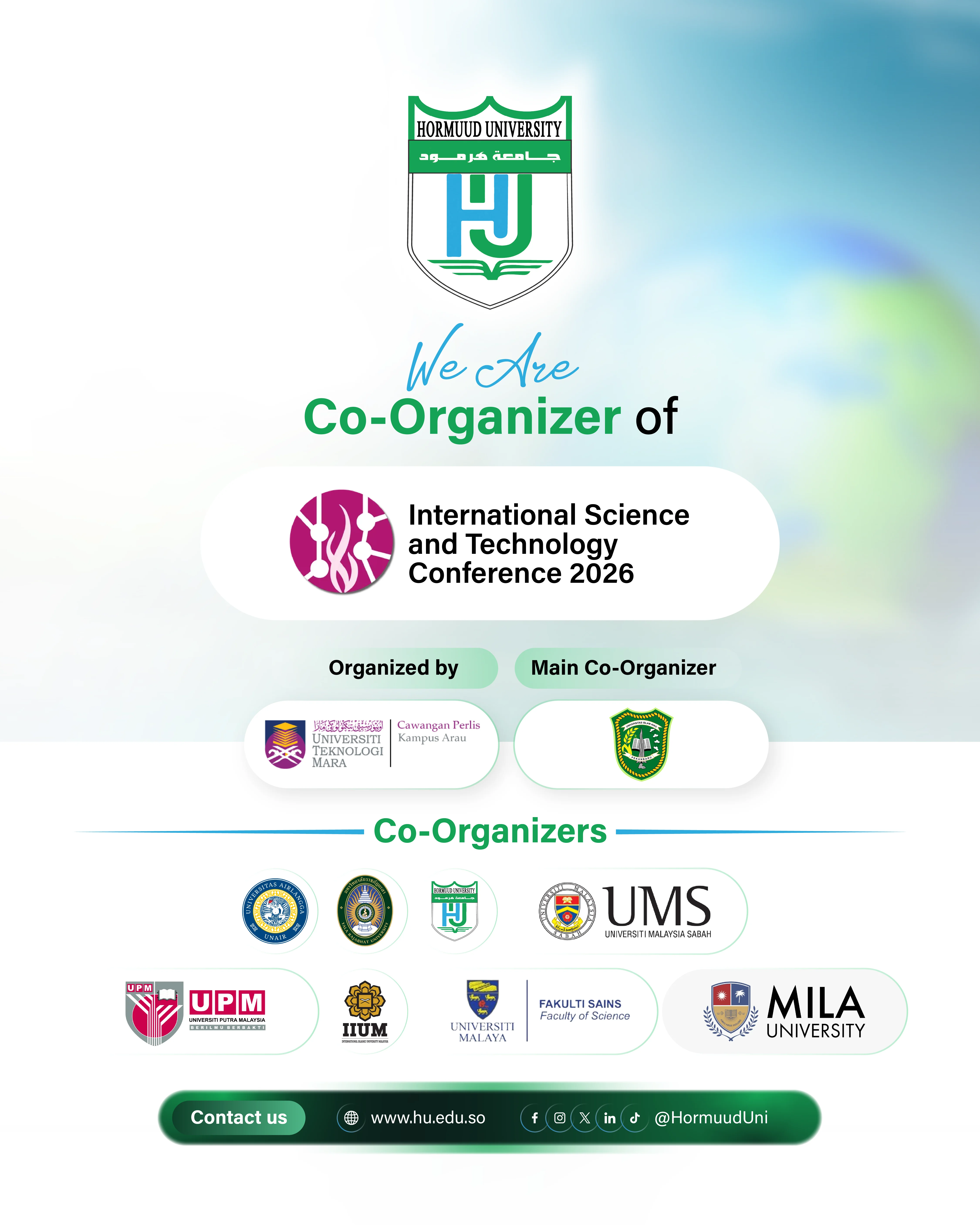 Co-Organizer of the International Science and Technology Conference (i-COSTECH 2026)