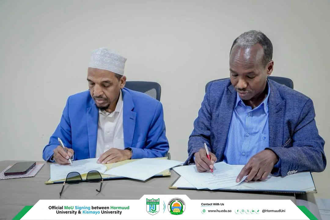 Hormuud University and Kismayo University have signed collaboration agreement to Strengthen national Higher Education